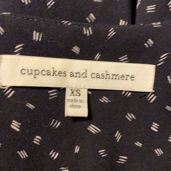 Cupcake and cashmere navy printed dress - ladies xs - Picture 3 of 4